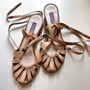 Emilio Pucci nude leather sandals size 37